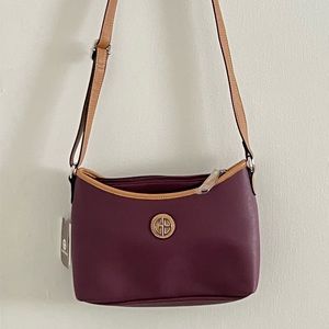 Giani Bernini Plum Purse w/ Adjustable Strap